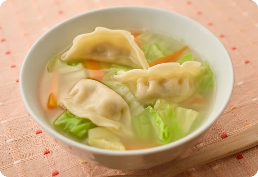 餃子の野菜スープ煮